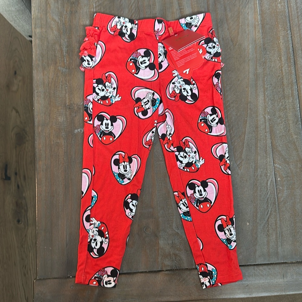 Posh Peanut x Disney Be My Valentine Ruffled Bum Leggings NWT 2T